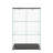 Modern Glass China Cabinet with LED Lights, 2-Door, 3-Shelf Display Cabinet, Tempered Glass Bookshelf for Living Room or Bedroom, Quick Assembly-1752283432