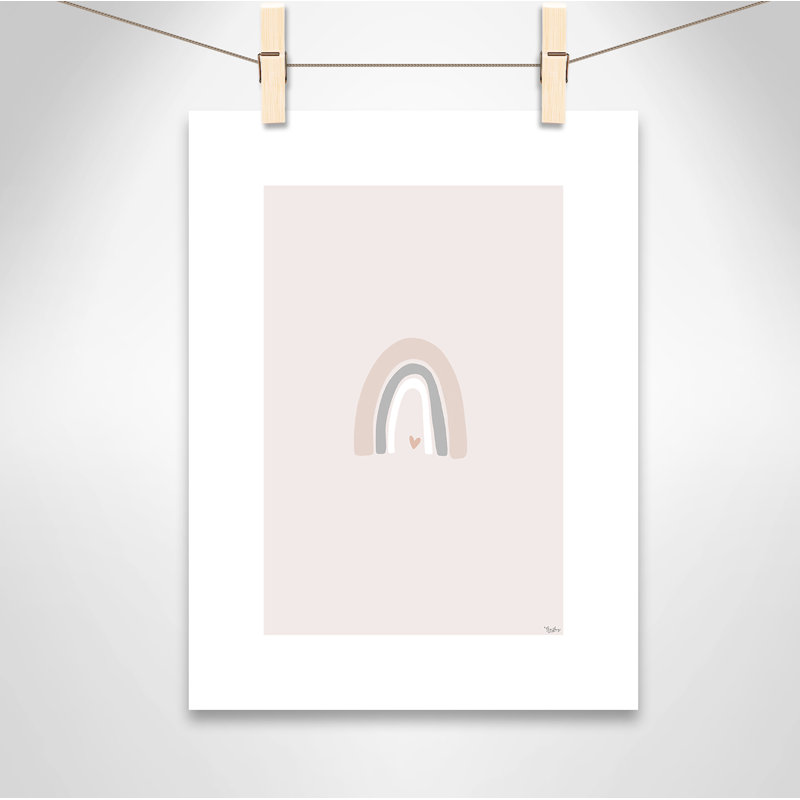 Décoration murale arc-en-ciel pour enfants, H 16 po x l 12 po x P 1 po, Papier