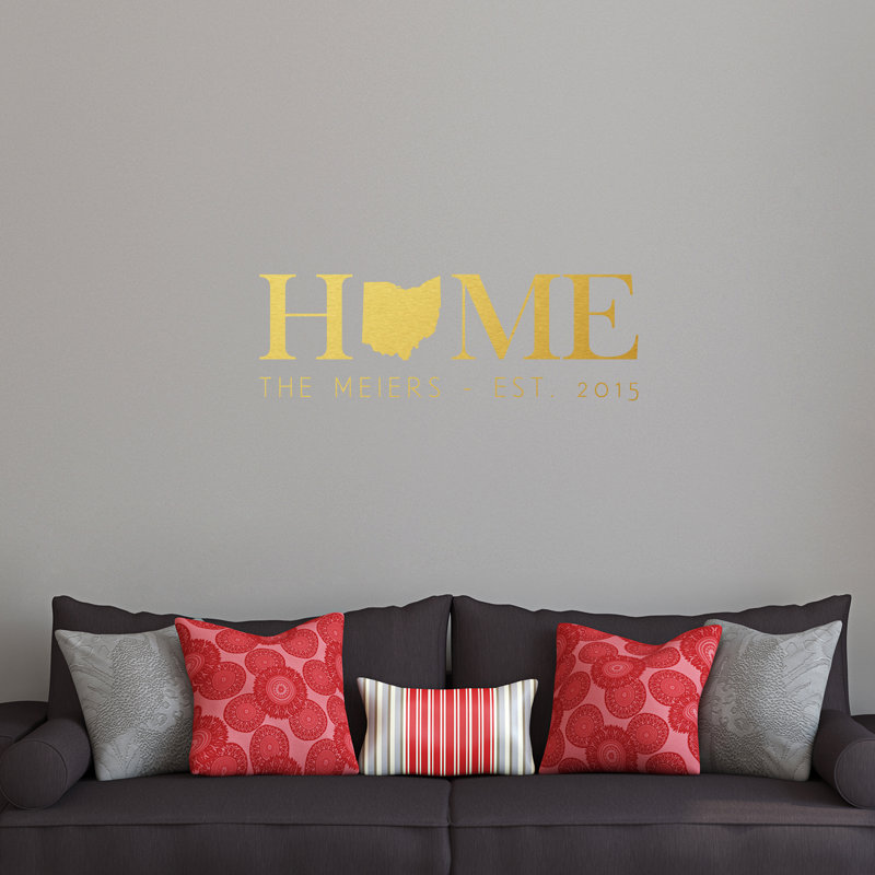 Adhésif décoratif Home State, Or, Oui