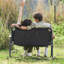 Chaise de camping pliante avec causeuse et coussin de siège pour deux personnes-422965702