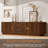 Modern Corner TV Stand 65 Inch Durable Mdf 1 Piece Antique Brown with Storage