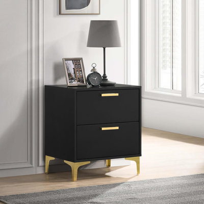 2-Drawer Rectangular Nightstand