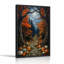 Chemin d'automne au clair de lune avec citrouilles lumineuses et toile murale illuminée pour l'Halloween-614297810