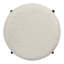 Tabouret de meuble-lavabo rond blanc bouclé Silvia Mid-Century-1584110523