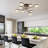 8-light Modern Led Ceiling Light Semi Flush Mount With Remote