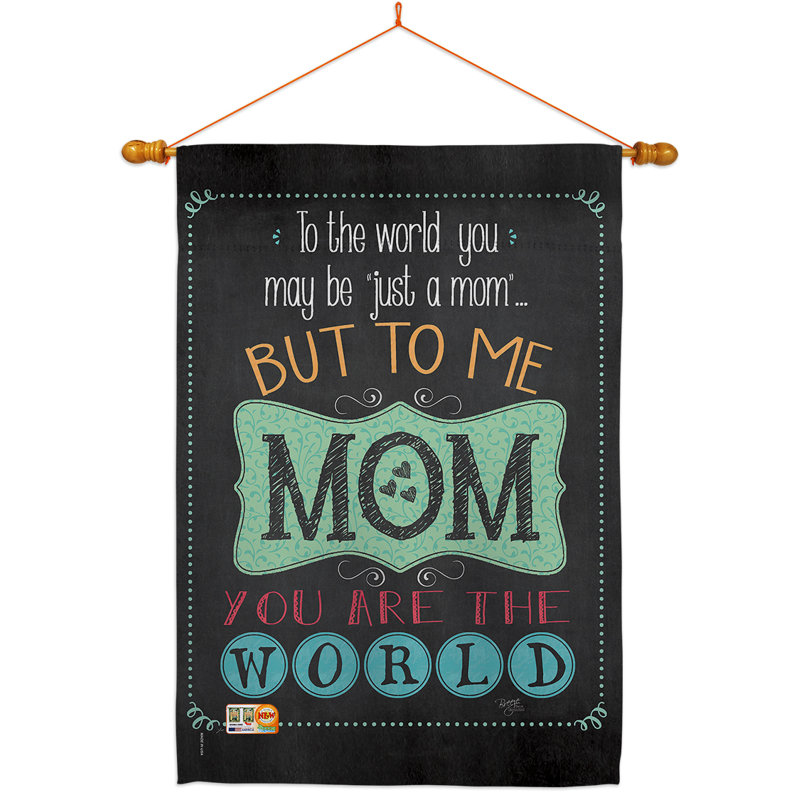 Double Sided 40'' H x 28'' W Polyester Mother's Day Flag Set