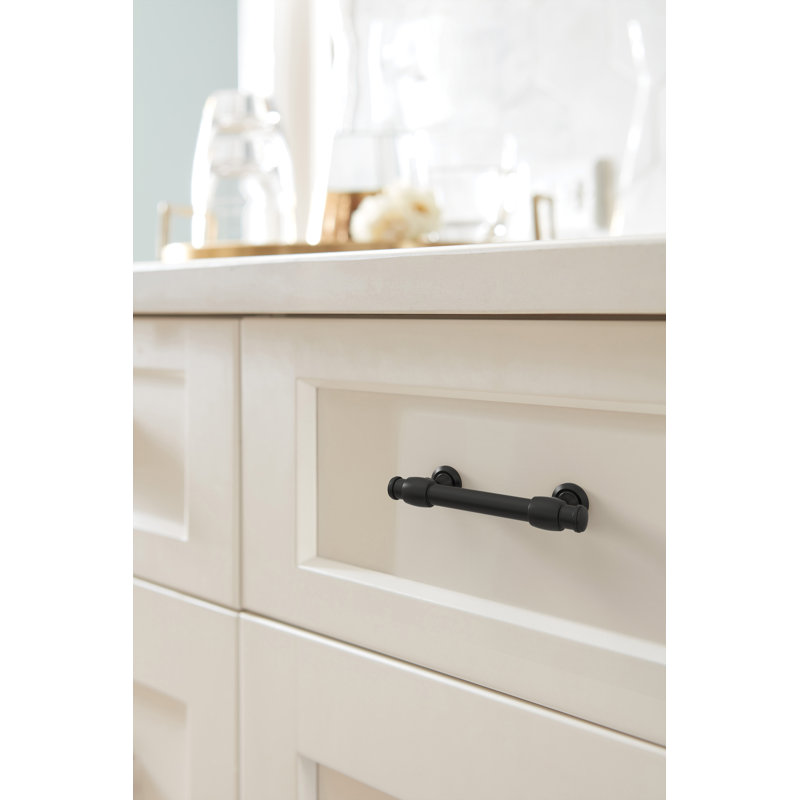 Poignée d'armoire noire mate de centre à centre 3 pouces (76 mm) Winsome, Noir mat, 3"
