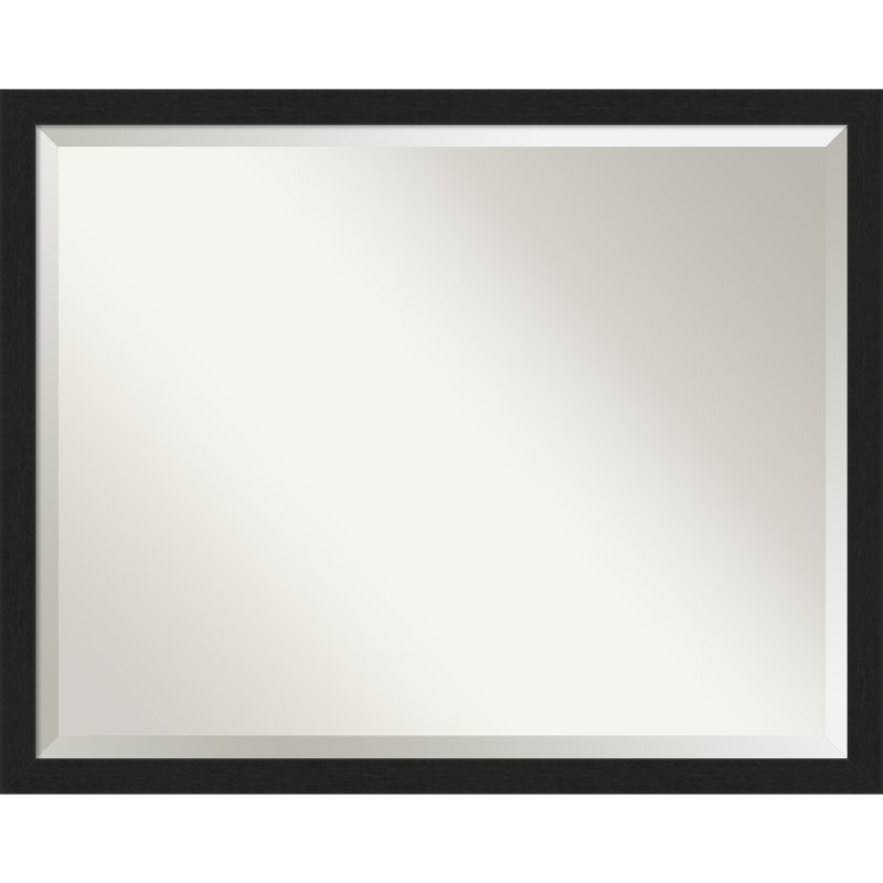 Hoyer Flat Wall Mirror, Black, 24" x 30"