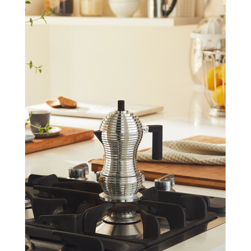 Pulcina Espresso Coffee Maker, 3 Cup, Black
