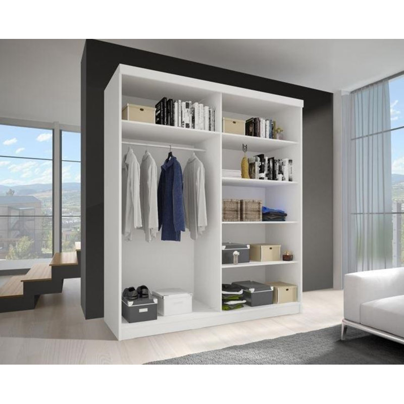 Eridjona 2 Door Solid + Manufactured Wood Wardrobe