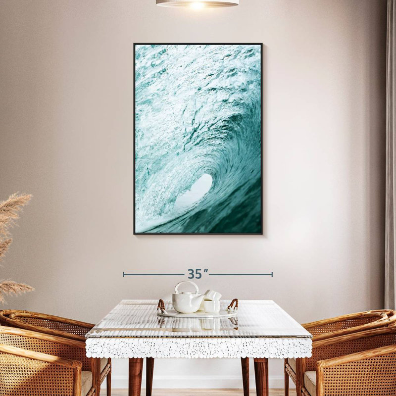 Tube ondulé, 31 po x 46 po, Cadre flottant noir