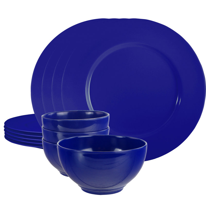 Melamine Dinnerware Set, Blue
