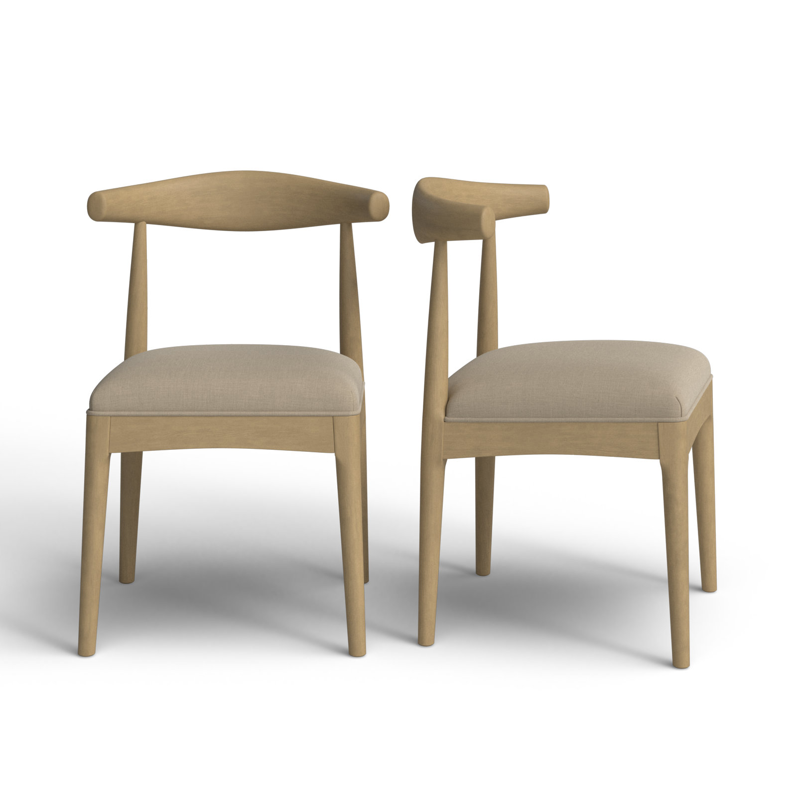 Ione Dining Chair, Black Textured Tweed, Black
