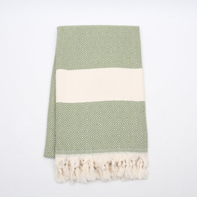 Serviettes en coton turc à motif de losanges - peshtemal et peshkir, séchage rapide et douceur