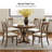 Amoz 42" Pedestal Round Solid Wood Frame Dining Table-288989252