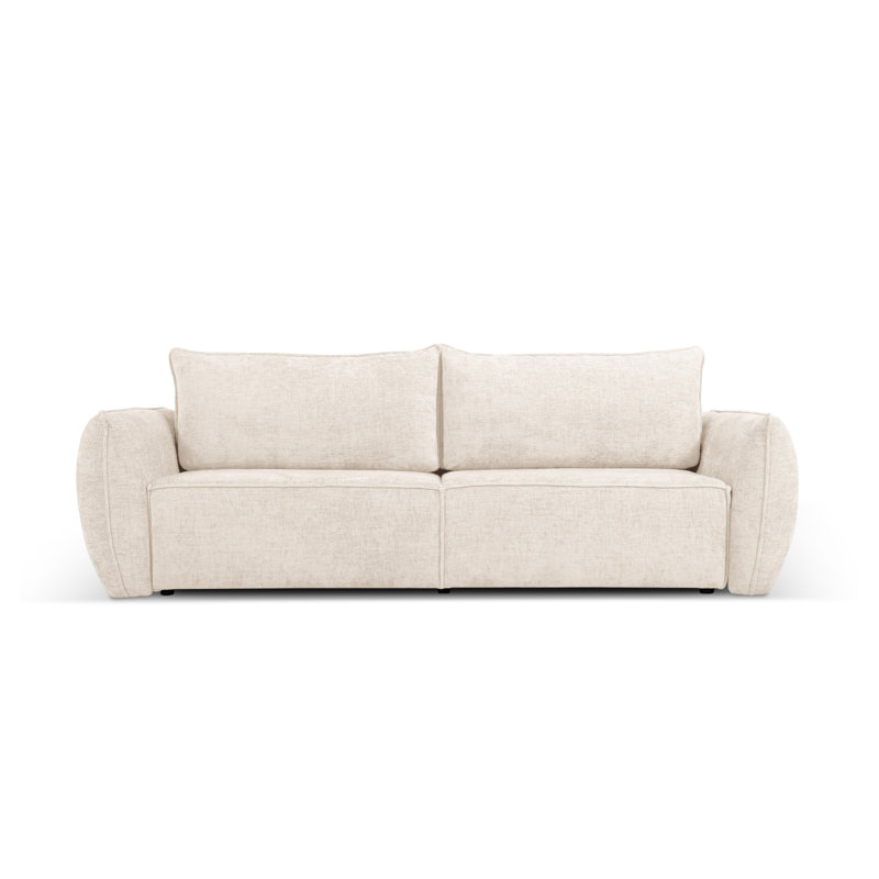 Bernovich 3 Seater Chenille Sofa Bed, Beige