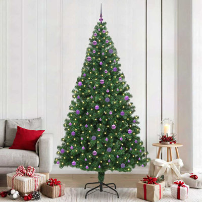 vidaXL Artificial Christmas Tree with 150 LEDs with Stand Green