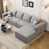 Grey Plush Corduroy Fabric