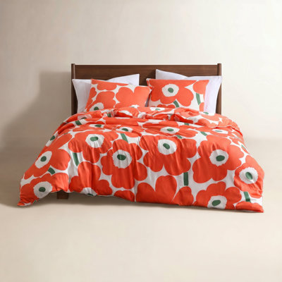 Marimekko Unikko Green/White Organic Cotton Duvet Cover Set