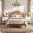 Solid Wood White Side Table-291700573