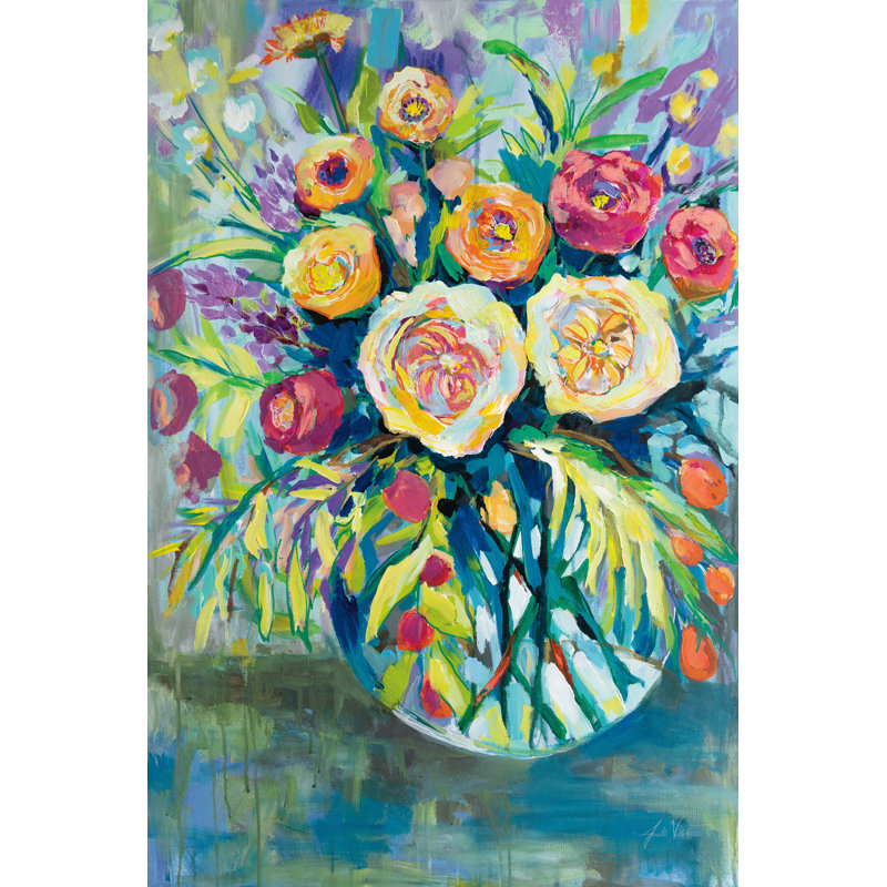 " Summer Joy " by Jeanette Vertentes, 18" H x 12" W  , No, Wrapped Canvas