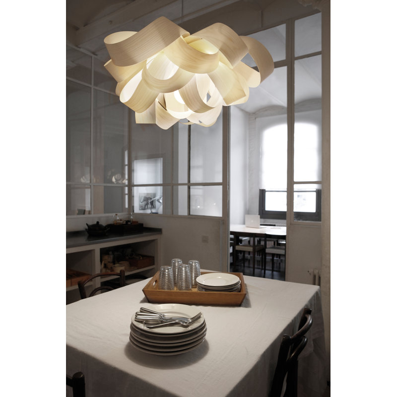 Agatha 1 - Light Pendant, Ivory White, E26 Base, 14.6" H x 30" W x 30.7" D