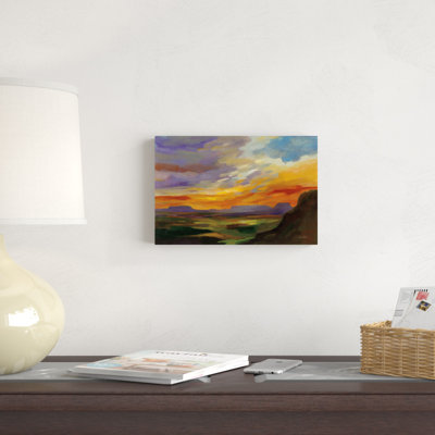 «Sonoran Desert Sunset Crop» par Silvia Vassileva, peinture sur toile tendue