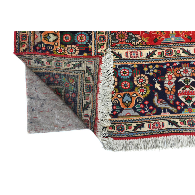 Tapis oriental rouge et orange unique 10X13 One-of-a-Kind
