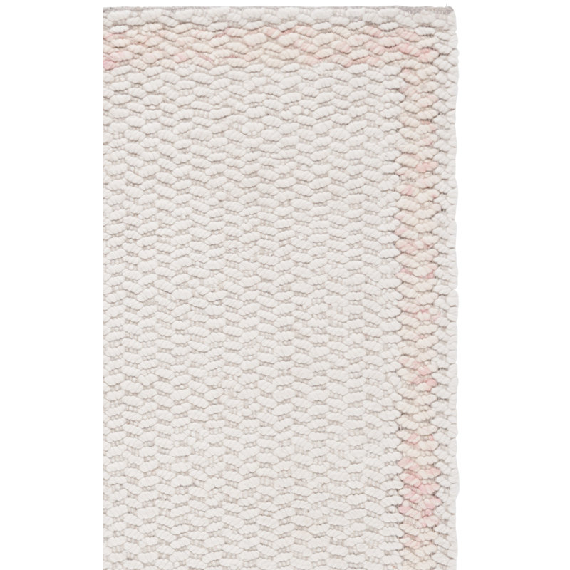 Natura Hand Loomed Wool/Cotton Rug in Pink/Ivory, Square 6'