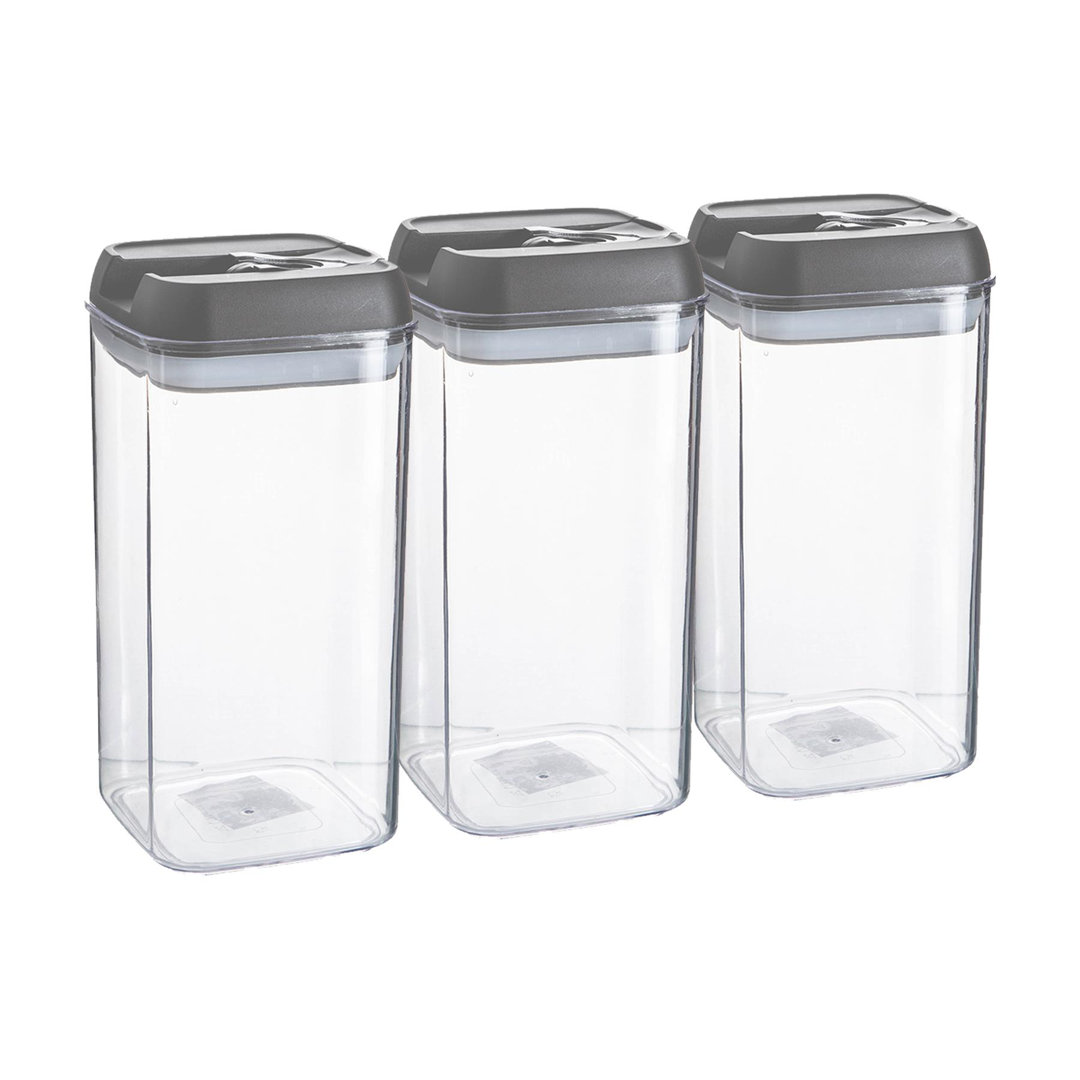 Argon Tableware - Food Storage Containers with Flip Lock Lid - Set of 6