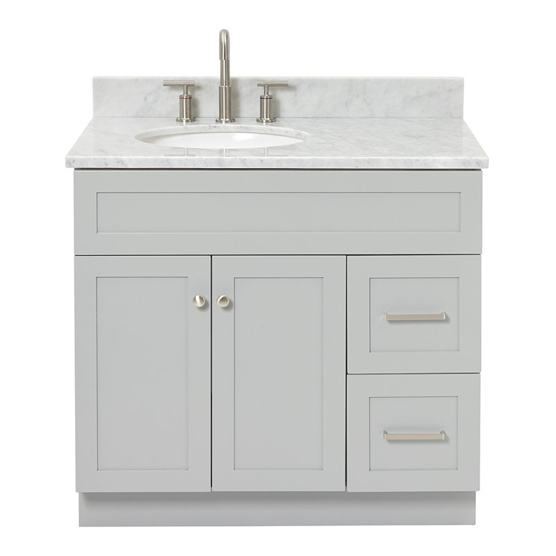 Partham 37" Single Bathroom Vanity Set, Gray