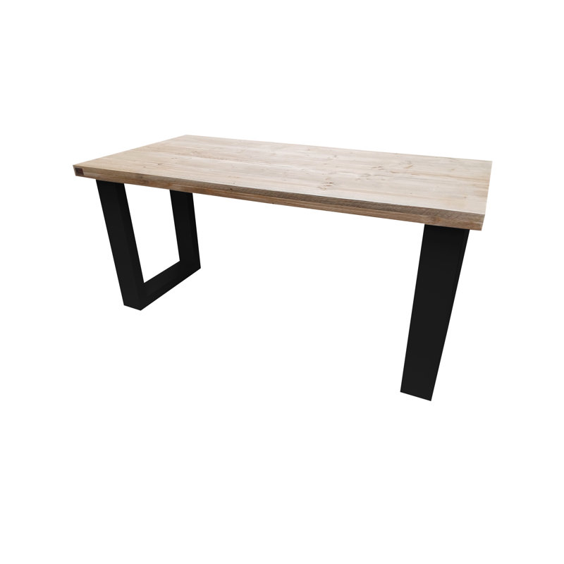 Gossoncourt Solid Wood Writing Desk, 75cm H x 160cm W x 70cm D, Black