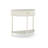 Artisan-Crafted Wave-Pattern Demi-Lune Console Table With Creamy White Finish,Unique Half Moon Design End Table With 2 Storage Drawers And Bottom Shelf For Living Room, Bedroom, Study, Hallway-122882826