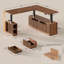 Bureau pour ordinateur 69 po-1784764650
