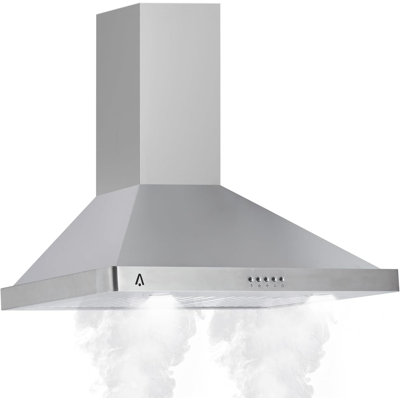 30-inch Wall Mounted Range Hood – Convertible Ducted/ductless Stainless Steel Chimney-style Over Stove Vent Hood With 3-speed Fan And 400 Cfm Efficiency