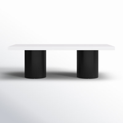 Tov Furniture Nova White Lacquer Dining Table