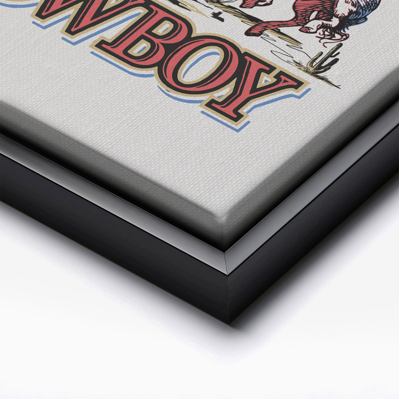 The Original Cowboy No2, Black Framed, Canvas, 08"H x 10"W