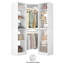 39" × 39" Large Corner Closet System With 12 Shelves & 2 Hanging Rods-1813448915