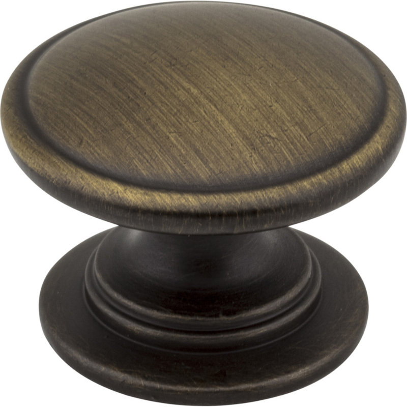 Durham Mushroom Knob, Antique Brushed Satin Brass