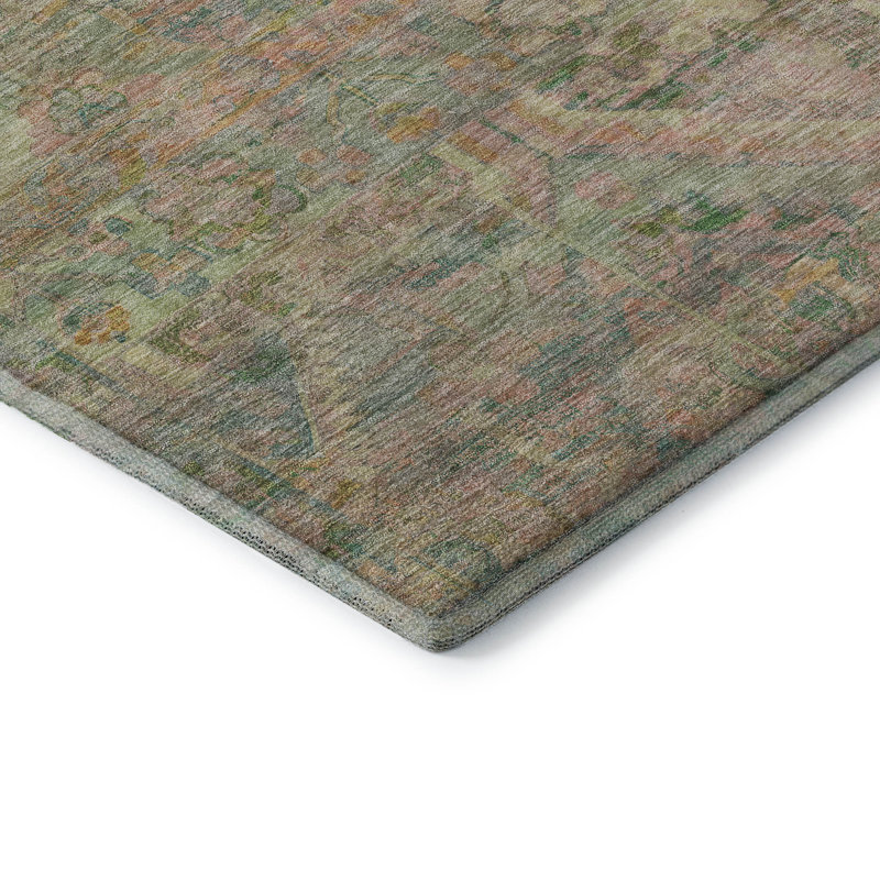 Premium Machine Washable Slesnick AMF1664 Global Rug, Rectangle 8' x 10'