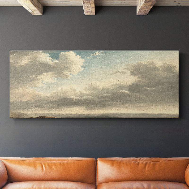 Série paysage - DCLxxxvii - Toile tendue avec châssis - Prêt à être accroché, H 16 po x l 40 po