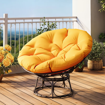 Chaise de patio avec coussins Papasan