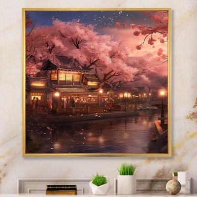 " Japanese Sakura Landscape Evening "
