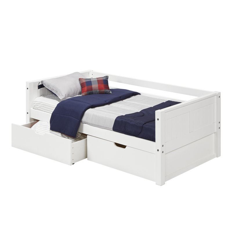 Friedemar Kids Twin Day Bed With Drawers, White