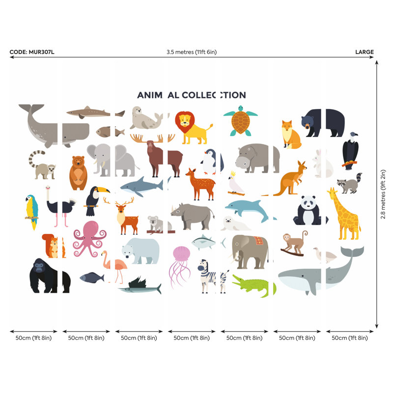 Verdel Matte Wall Mural, 280cm L x 350cm W
