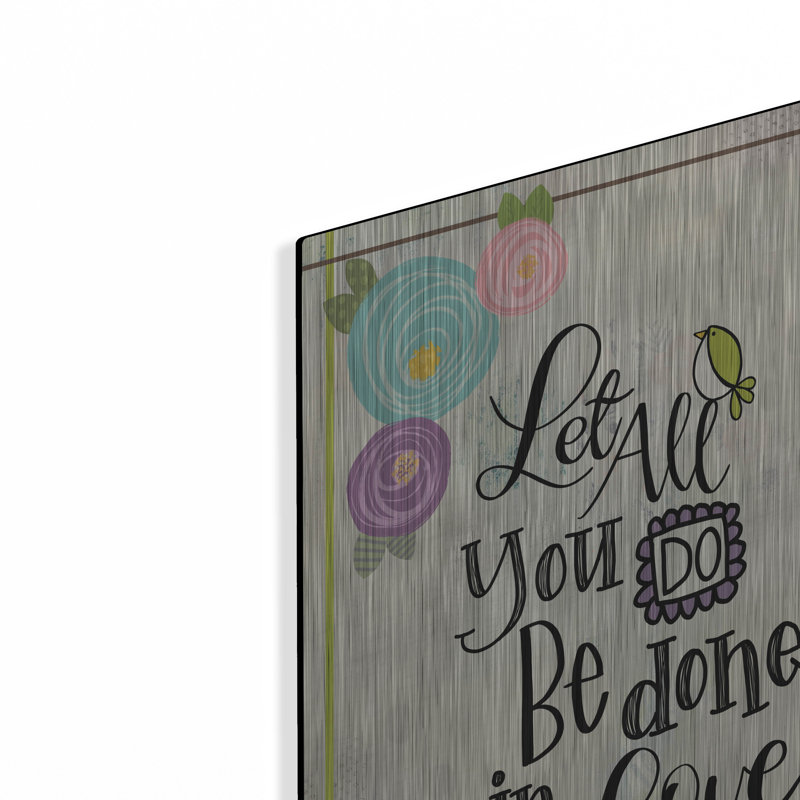 Art mural en métal luxueux «Done in Love» par L. Larson, 16 po x 24 po, H 24 po x l 16 po