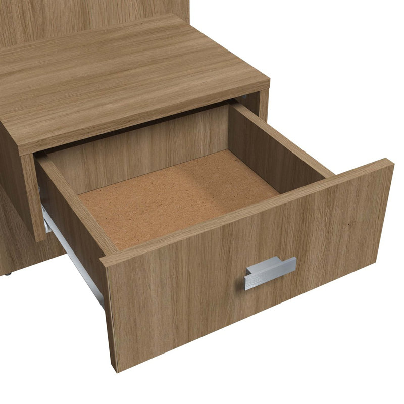 Collection Zen Alpha - Lit plateforme avec tête de lit et tables de chevet (2) - Assemblage facile, aucun sommier requis