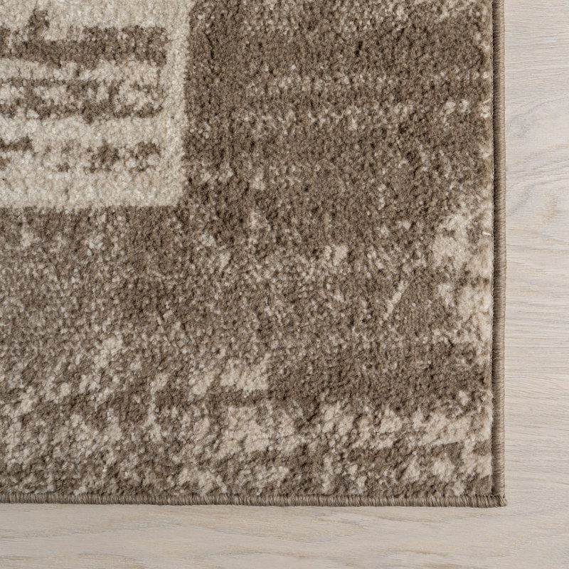 Tapis à bordure rétro Suleman, Rectangle 4pi x 6 pi