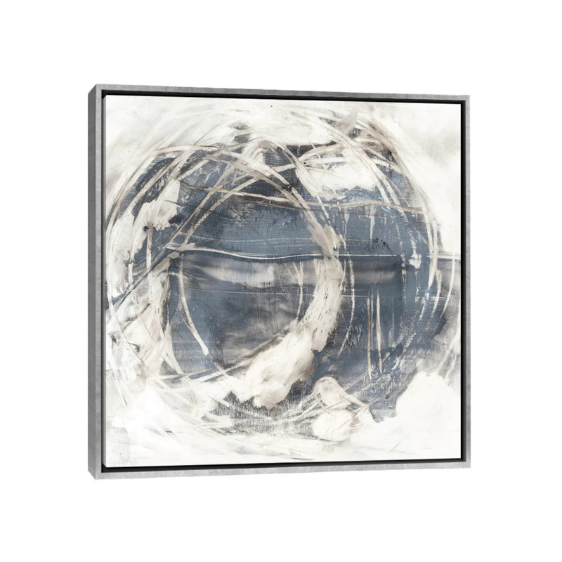 Orbit rotationnelle I par Ethan Harper, reproduction d’art, H 37 po x l 37 po x P 1,5 po, Toile avec cadre argenté, Sans mat