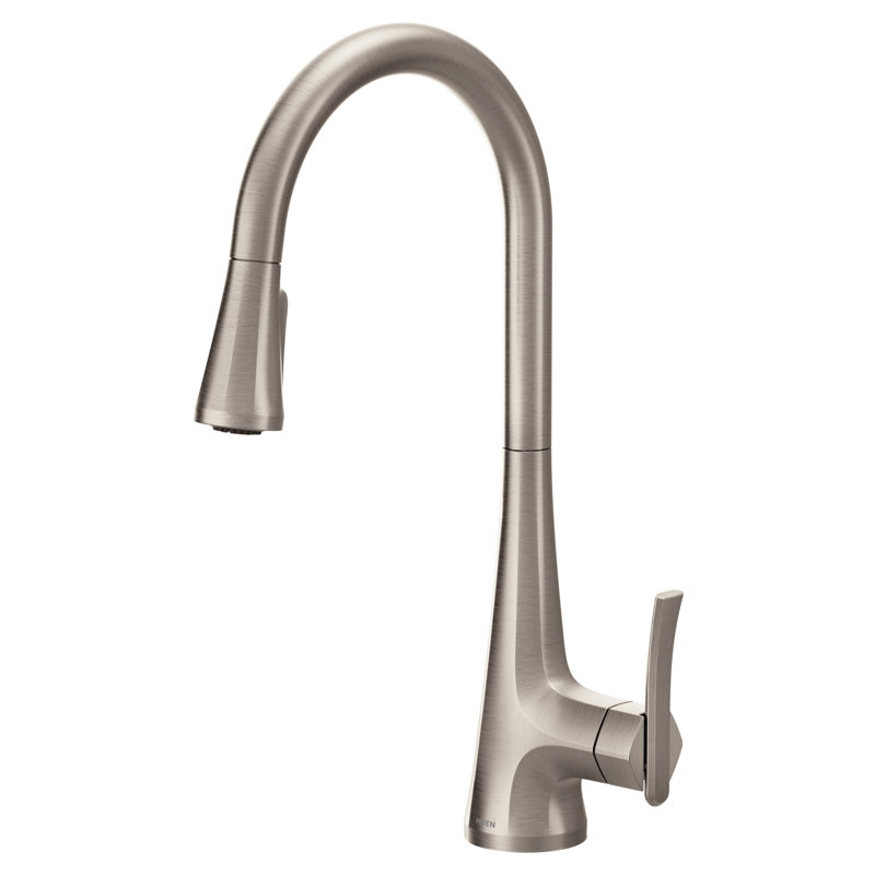 Sinema High Arc Pull Down Single Handle Kitchen Faucet with Power Boost and Reflex, Spot Resist Stainless